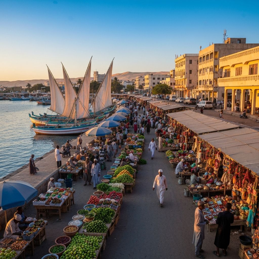Vue panoramique de Djibouti